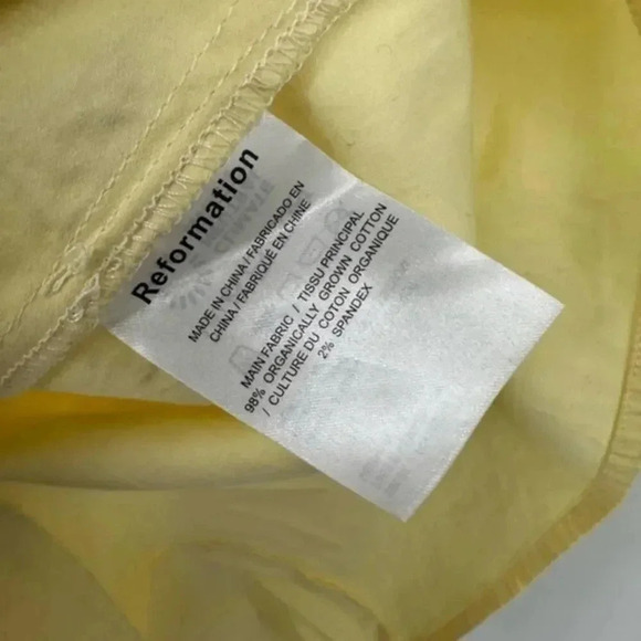 Reformation Dovie organic cotton-blend poplin midi dress B1286 - Picture 6 of 7